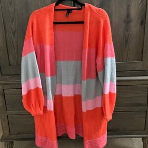 moon & madison Vibrant Striped Cardigan